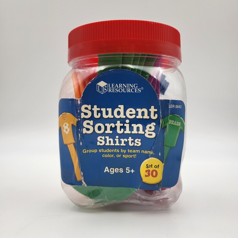 Learning Resources Student Sorting Shirts LER 6043 Classroom Math Set 28 Pieces